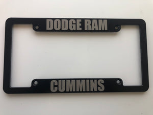 Ram Cummins Diesel Aluminum License Plate Frame
