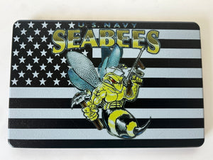 Seabees American Flag Hitch Cover