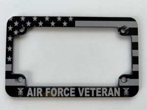 Air Force American Flag Slim Aluminum Motorcycle License Plate Frame