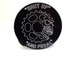 Shut Up and Pedal Hitch Cyclist Cover