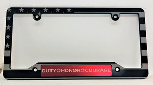 Red Line with Flag and Duty Honor Courage