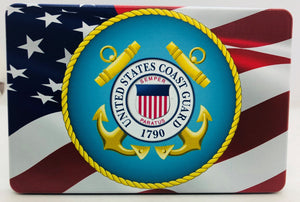 American Flag Color Waving /U.S. Coast Guard Hitch Cover