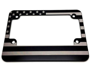 American Flag Full Motorcycle Aluminum License Plate Frame
