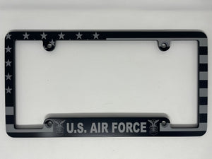 Air Force American Flag Aluminum License Plate Frame