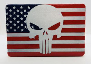 American Flag Color with Punisher Hitch Cover