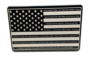American Flag With The Soldiers Creed Hitch Cover
