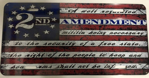 2nd Amendment Flag Front License Plate