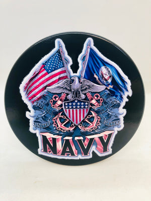 Navy We Own The Sea Hitch Cover