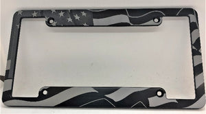 American Flag Wavy License Plate Frame