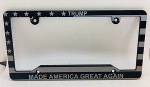 American Flag Trump Made America Great Again License Plate Frame