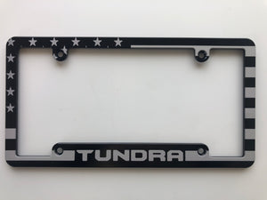Tundra Flag Aluminum License Plate Frame