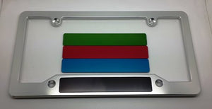 Custom License Plate Frame Automobile Single Badge