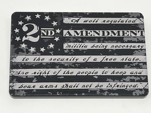 2nd Amendment Flag Aluminum Hitch Cover - Laser Engraved