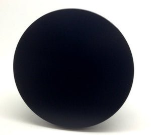 5" Round Hitch Cover Aluminum Blank Powder Coated Black