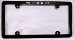 Custom Slim Black License Plate Frame