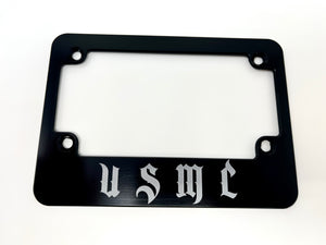 USMC Billet Aluminum Motorcycle License Plate Frame