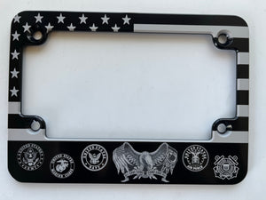 All Gave Some Some Gave All American Flag Aluminum Motorcycle License Plate Frame