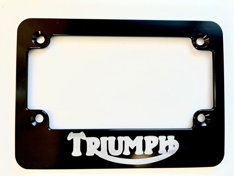What is a Triumph motorcycle license plate frame?