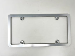 thumbnail image 2 of Set Of 2 MBZREV Polished Stainless Steel License Plate Frames – Chrome-Like Finish 2 of 6