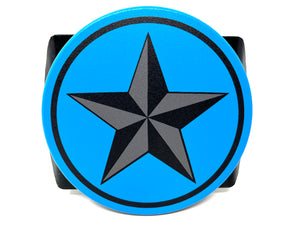 Jeep Chief Blue Star Billet Aluminum Hitch Cover