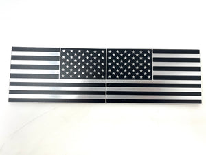 Billet Aluminum Black American Flag Emblem Set