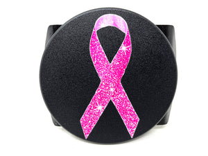 Breast Cancer Pink Ribbon Billet Aluminum Hitch Cover