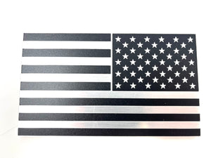 Billet Aluminum Black American Flag Reverse Emblem