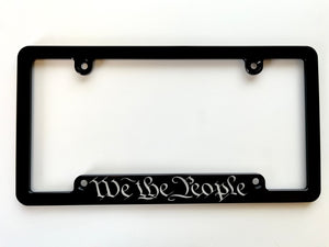 We The People Aluminum License Plate Frame