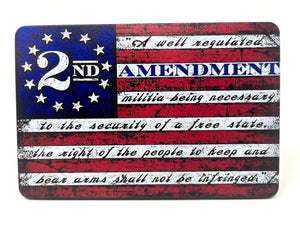 2nd Amendment Flag Full Color Aluminum Trailer Hitch Cover