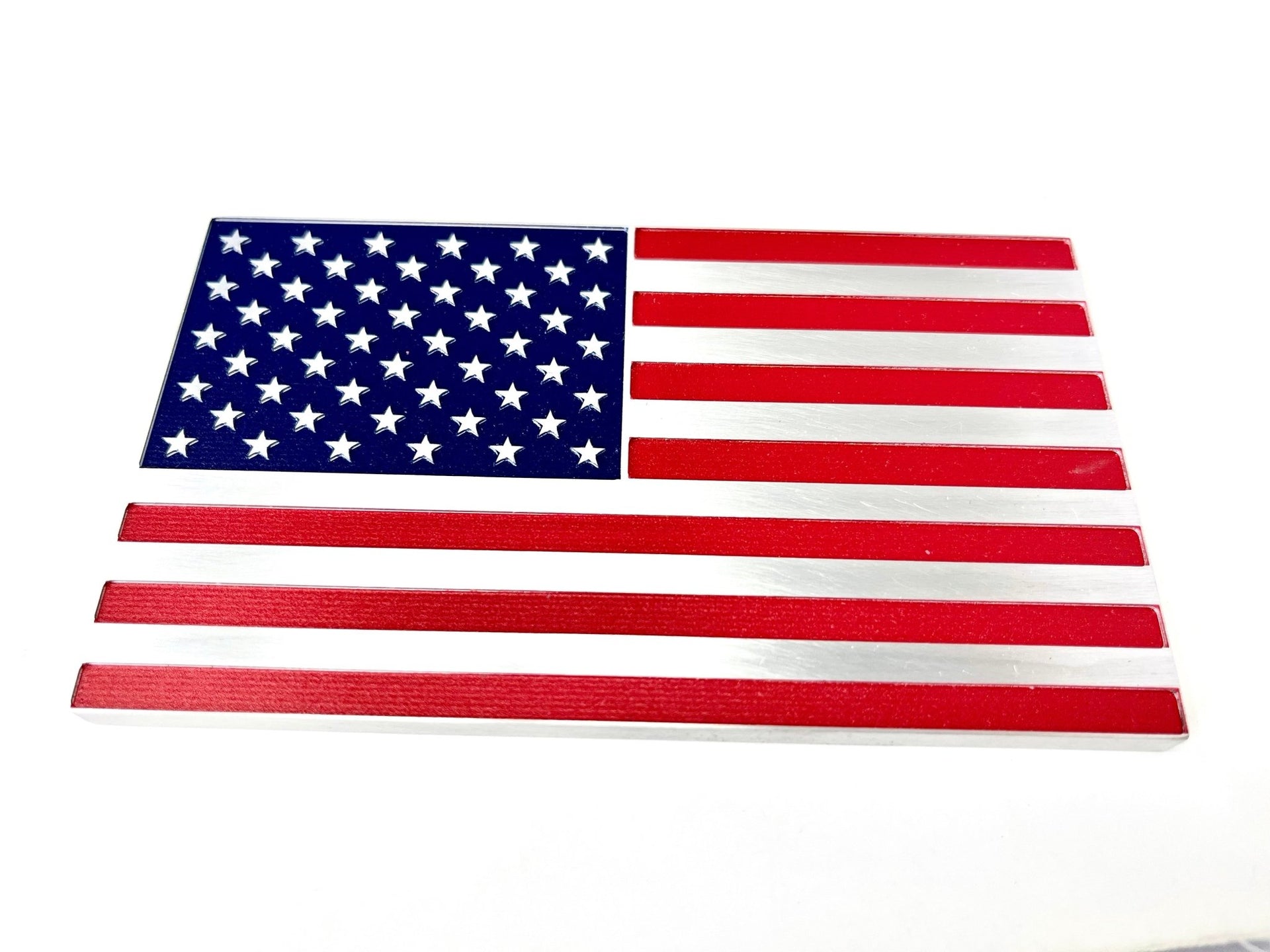 American Flag Color Billet Aluminum Emblem – HMC BILLET
