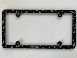 Cats & Cat Paws Slim License Plate Frame