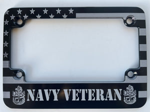 Navy Veteran American Flag Motorcycle Frame