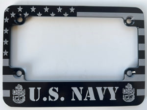 US Navy American Flag Aluminum Motorcycle Frame
