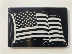 Waving American Flag Trailer Hitch Cover
