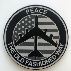 Peace The Old Fashioned Way B52 Bomber Flag Hitch Cover