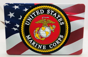 American Flag Color Waving /Marine Corps Hitch Cover
