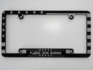 American Flag FJB F**K Joe Biden Aluminum License Plate Frame