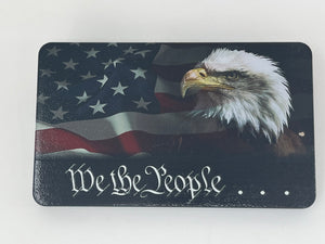 We The People With American Flag and Eagle Full Color Hitch Cover