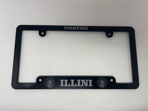 Illini Chief Aluminum License Plate Frame