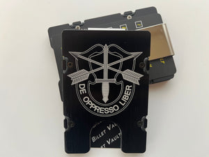De Oppresso Liber Special Forces - BilletVault Aluminum Wallet
