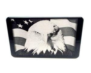 Eagle with American Flag Hitch Cover