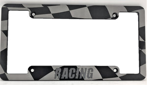 Checkered Flag Racing License Plate Frame