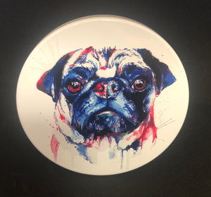 Water Color Design Pug Hitch Cover