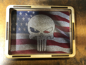 Wood Tray for Every Day Carry Items - American Flag Punisher