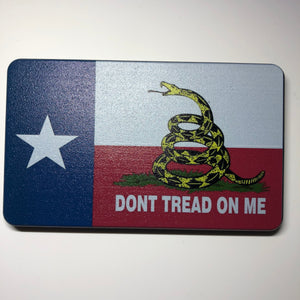 Texas State Flag Full Color Dont Tread On Me Hitch Cover
