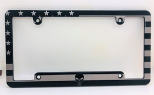 American Flag Punisher Aluminum License Plate Frame