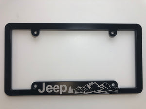 Jeep Mountain Aluminum License Plate Frame