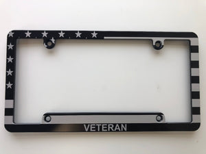 American Flag Veteran License Plate Frame
