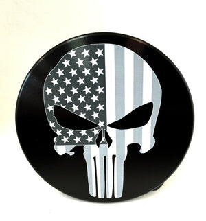 Punisher with American Flag Hitch Cover