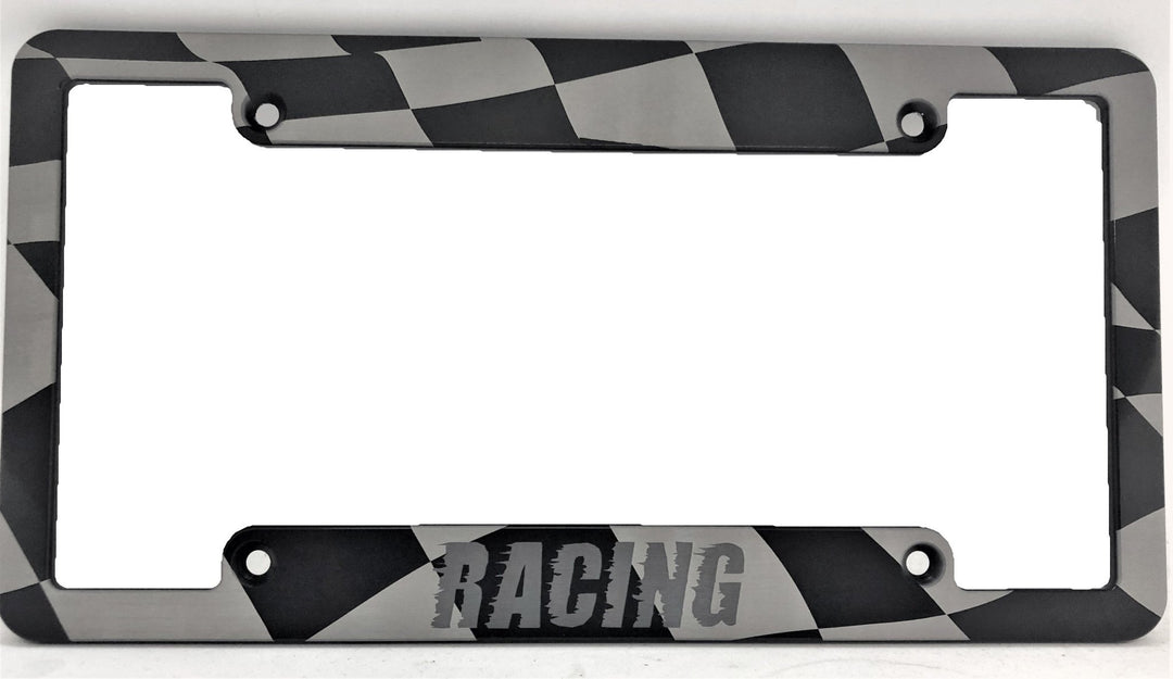 Checkered Flag Racing Billet Aluminum License Plate Frame – HMC BILLET